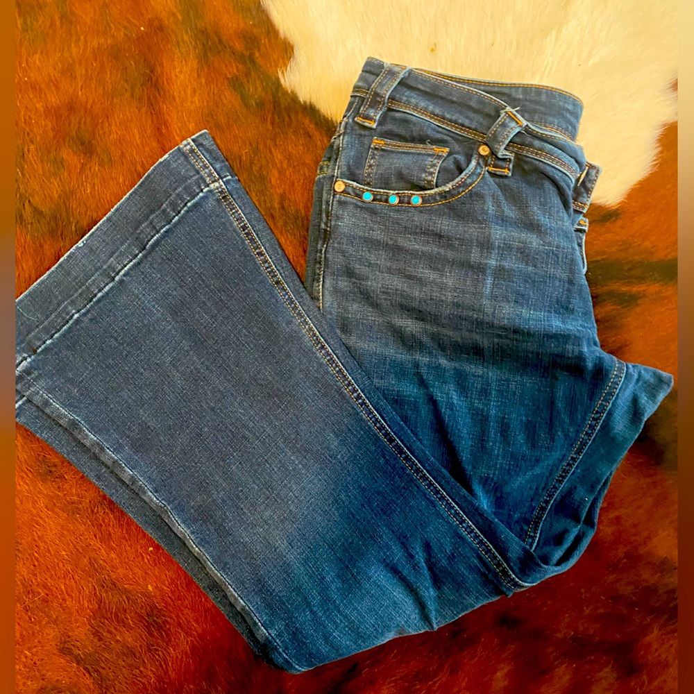 Rock & Roll Cowgirl Trousers w TURQUOISE